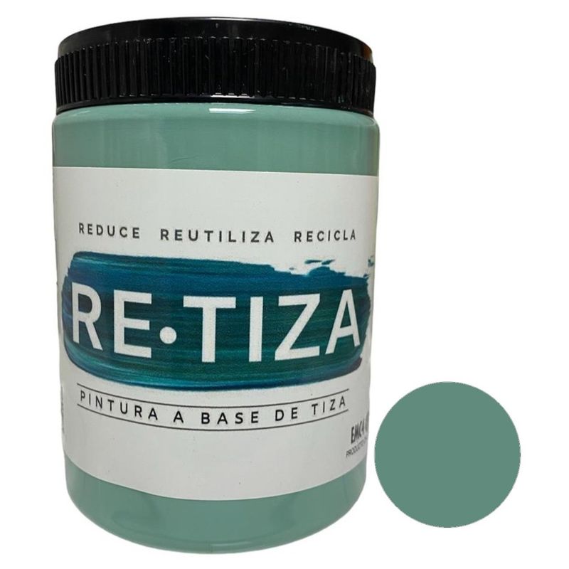 RETIZA - Pintura Tizada/Vintage VERDE MAR  1 KILO base agua mate