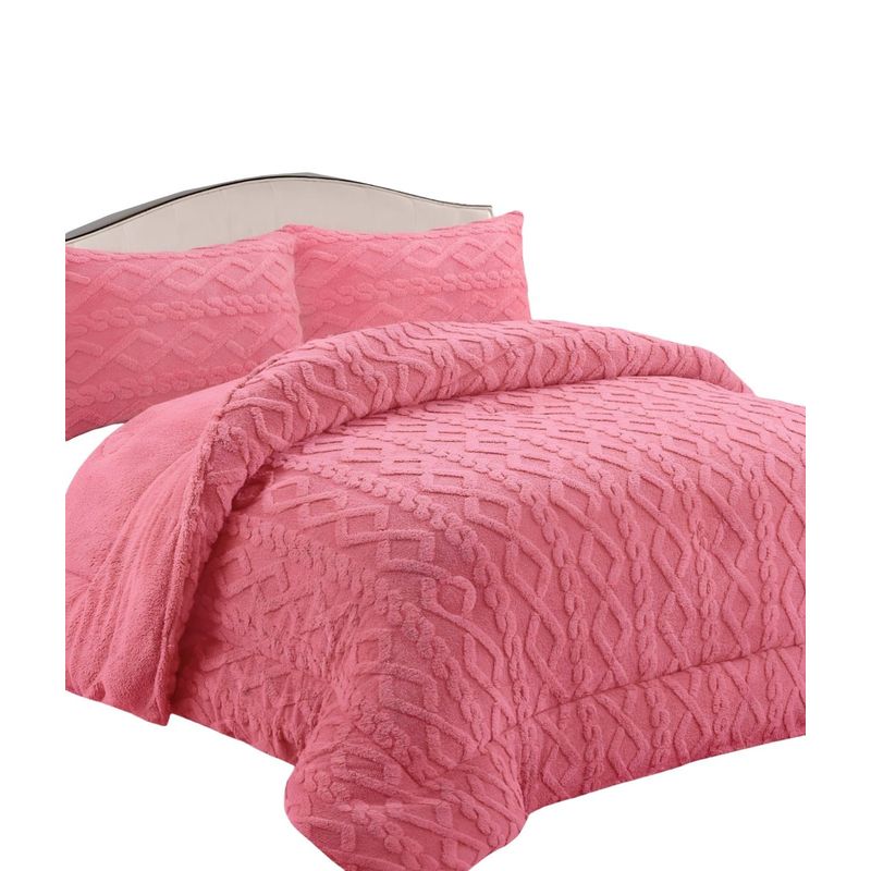 GENERICO - CUBRECAMA GRUESO PARA INVIERNO KING - SUPER ROSA