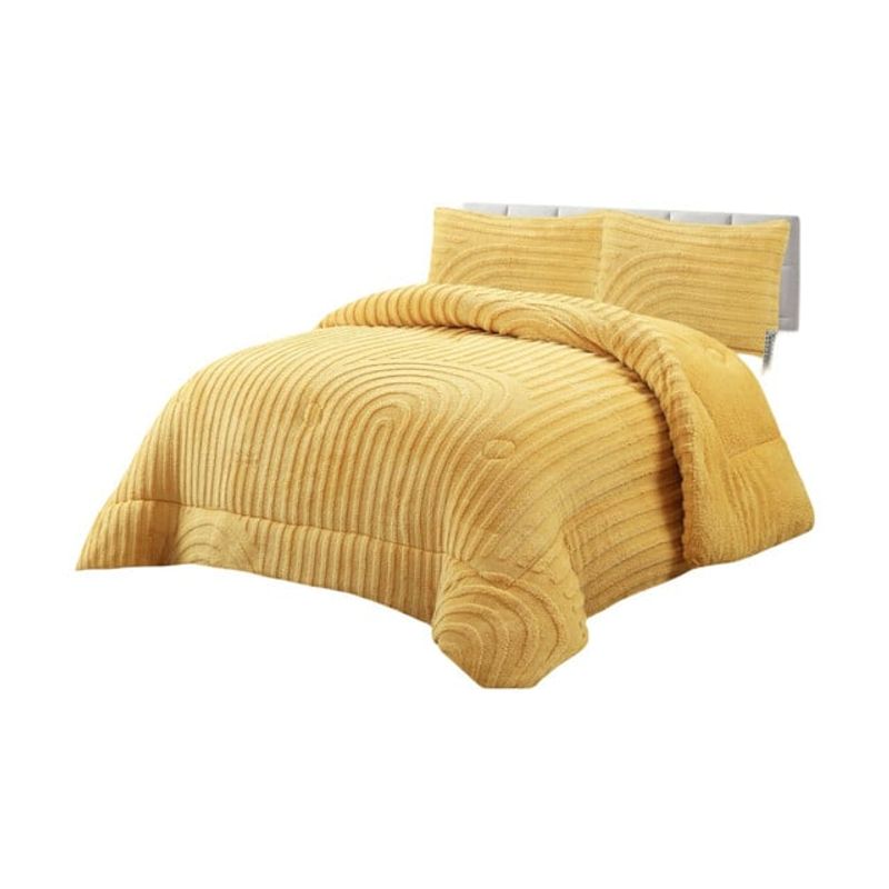 GENERICO - CUBRECAMA GRUESO PARA INVIERNO KING - SUPER KING AMARILLO