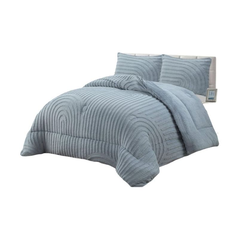 GENERICO - CUBRECAMA GRUESO PARA INVIERNO KING - SUPER KING GRIS