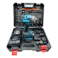 GENERICO - Llave De Impacto Azul Con Accesorios 98v