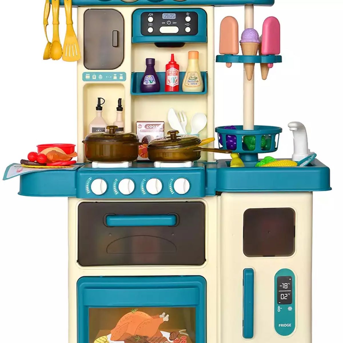 GENERICO - Cocina De Juguete 82 cm con 47 accesorios, UNISEX