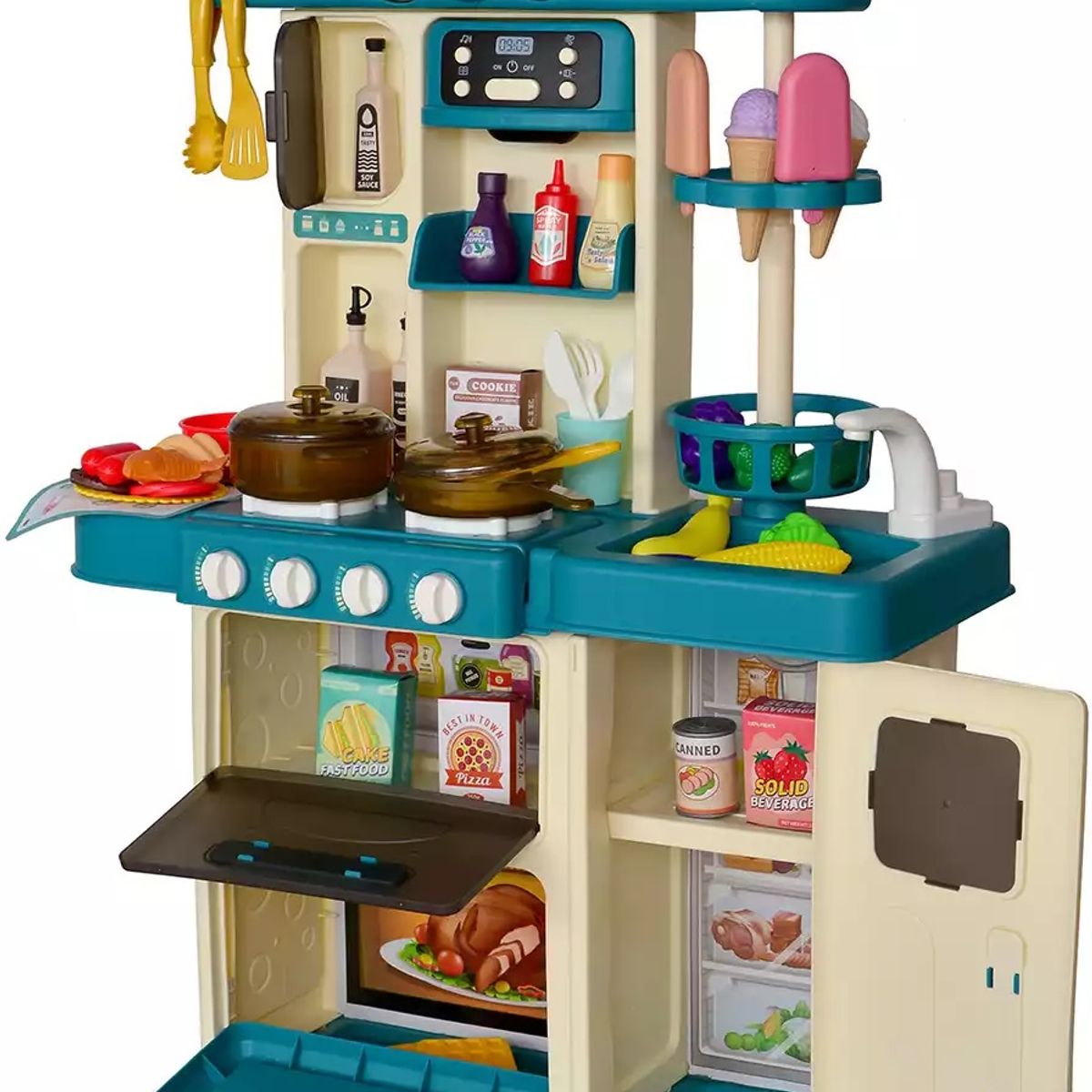 GENERICO - Cocina De Juguete 82 cm con 47 accesorios, UNISEX