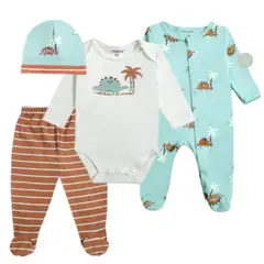 TEDMIMAK - Ajuar 4 Piezas 100% algodon para bebe Niño