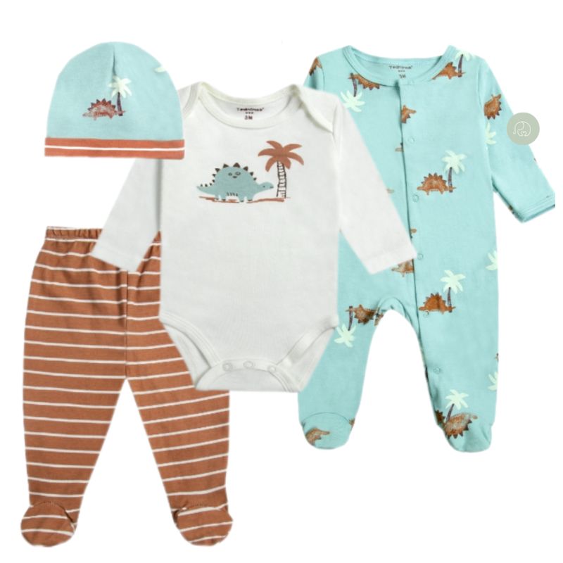 TEDMIMAK - Ajuar 4 Piezas 100% algodon para bebe Niño