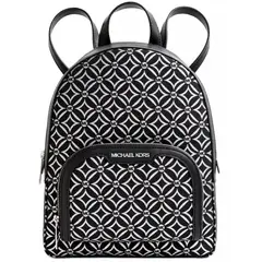 MICHAEL KORS - Mochila Jaycee MD Zip negra y plata
