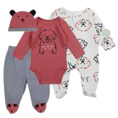 TEDMIMAK - Ajuar 4 Piezas 100% algodon para bebes
