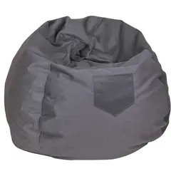 GENERICO - Pouf Pera Gris Felpa 100x80x80 cm Máxima Design