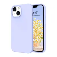 Carcasas Colores Silicona Para iPhone 13 y 14 Lila