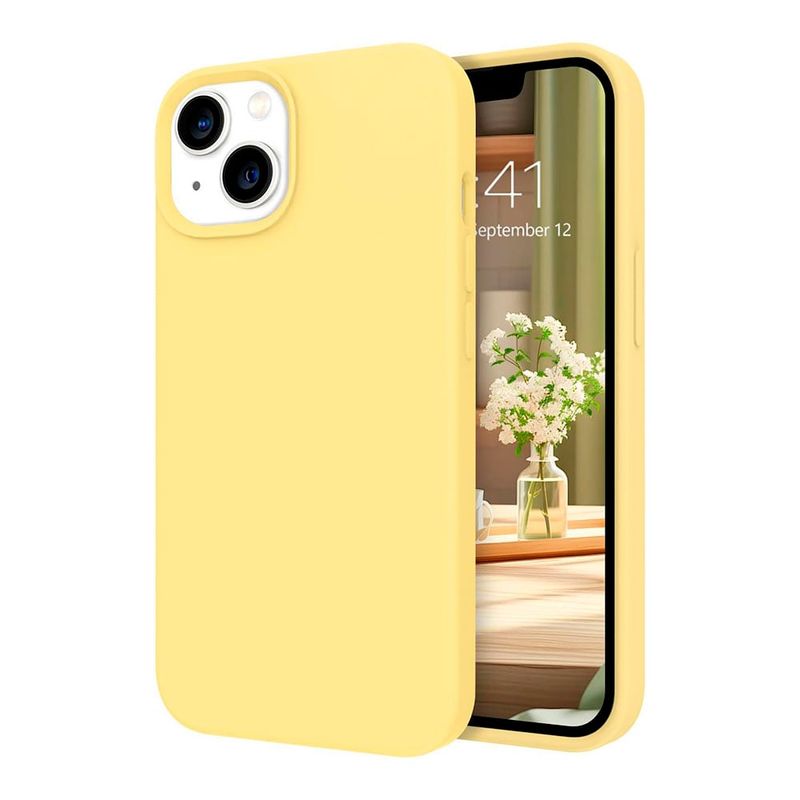GENERICO - Carcasas Colores Silicona Para iPhone 13 y 14 Amarillo
