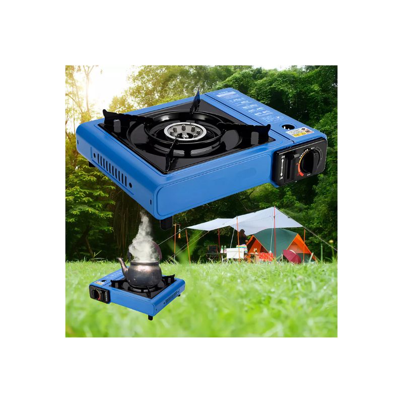 GENERICO - Cocina Encimera A Gas Camping 1 Hornilla BDZ-155 azul