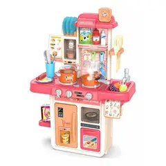 GENERICO - Cocina De Juguete 63 cm 42 piezas, rosada