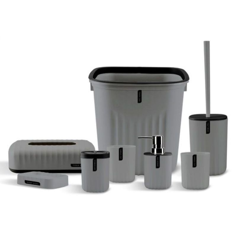 GENERICO - Juego De Accesorios De Baño 6 Piezas Color Gris