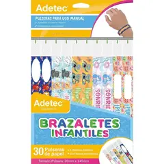 ADETEC - Brazaletes Para Eventos 30 Pulseras Diseño Infantil