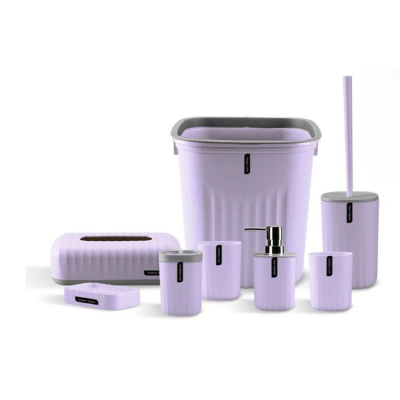 GENERICO - Juego De Accesorios De Baño 6 Piezas Color lila