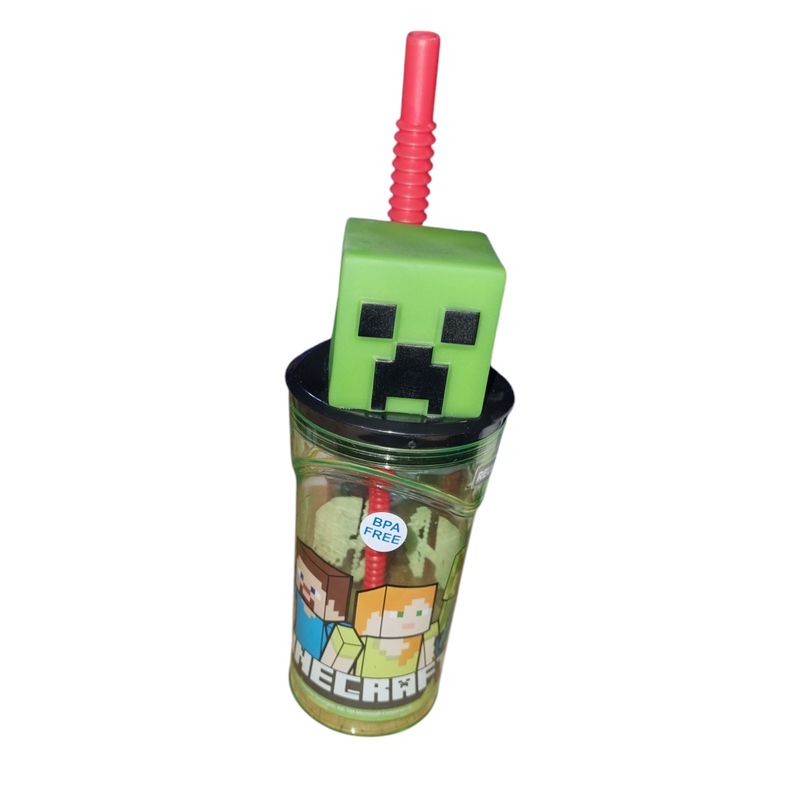 INTEK GAMES - Vaso Figura 3d Minecraft 360 Ml Color Verde