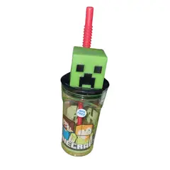 INTEK GAMES - Vaso Figura 3d Minecraft 360 Ml Color Verde