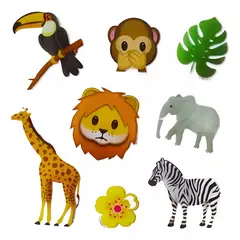 GENERICO - Set Stickers Pegatinas de Gel para Ventanas Diseño Infantil