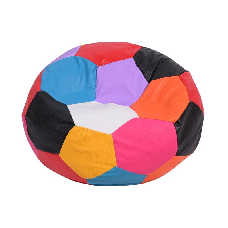 GENERICO - Pouf Pera Multicolor Eco Cuero 80x80x80 cm Máxima Design