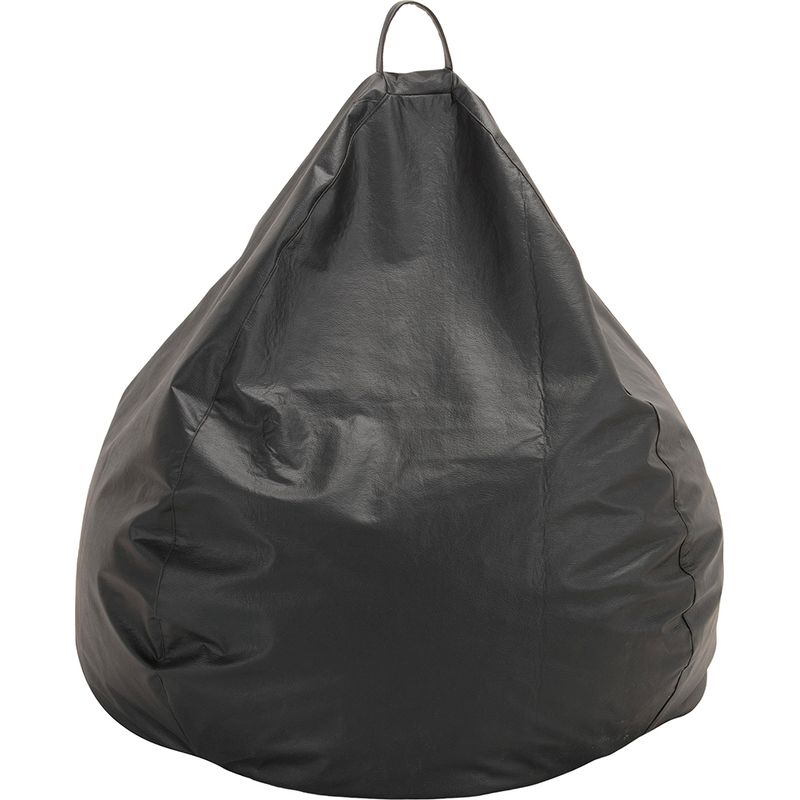 GENERICO - Pouf Pera Negro Eco Cuero 100x80x80 cm Máxima Design
