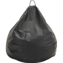 GENERICO - Pouf Pera Negro Eco Cuero 100x80x80 cm Máxima Design