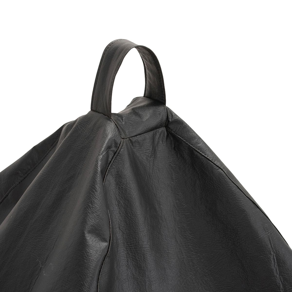 GENERICO - Pouf Pera Negro Eco Cuero 100x80x80 cm Máxima Design