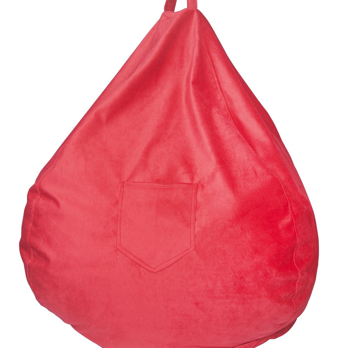 GENERICO - Pouf Pera Rojo Felpa 100x80x80 cm Máxima Design