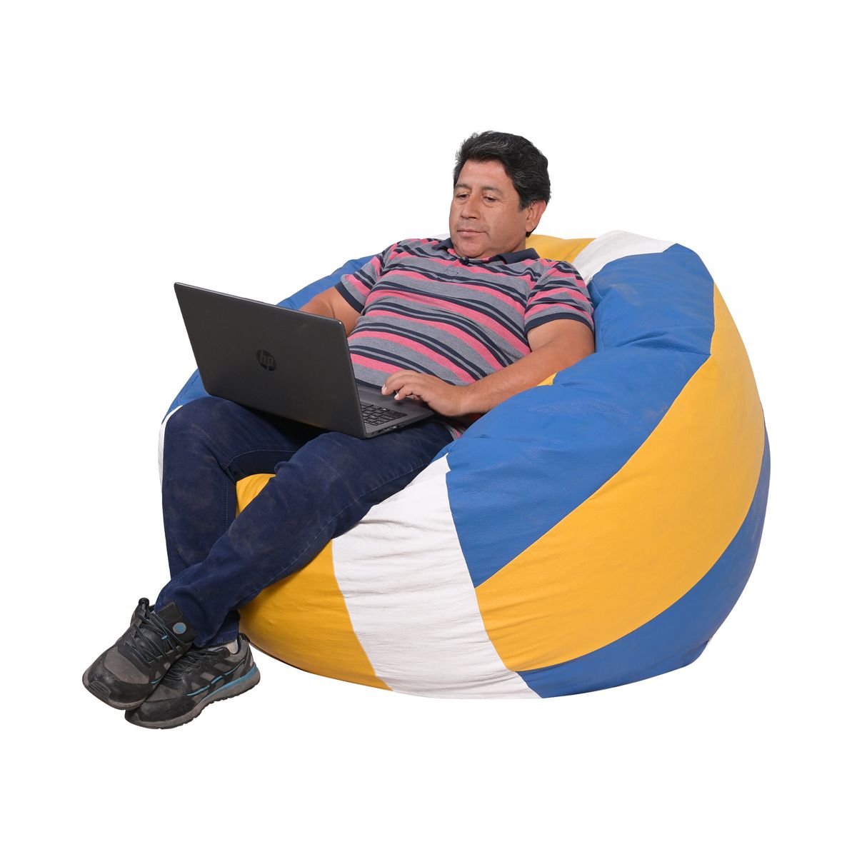 GENERICO - Pouf Pera Infantil Voleibol Eco Cuero 50x50x50 cm Máxima Design