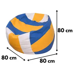 GENERICO - Pouf Pera Voleibol Eco Cuero 80x80x80 cm Máxima Design