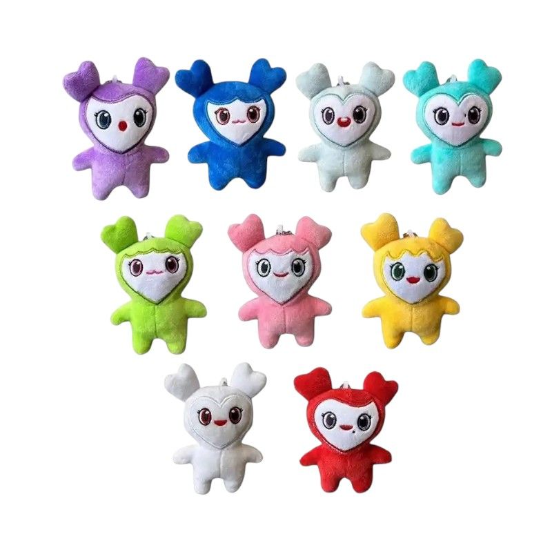 GENERICO - Peluches Llaveros Twice Lovely Pack 9 Unidades