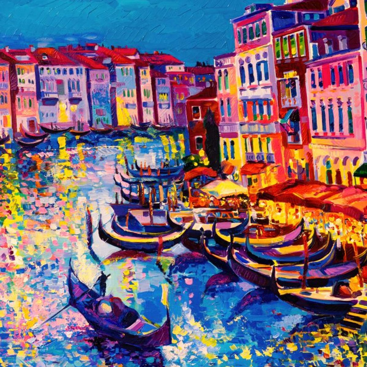 LOS REGALONES - Cuadro Canvas Imagen Italia en lienzo 85x55 cm