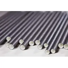 GENERICO - Bombilla Papel Ecológica Negras 100 Unidades 6mm
