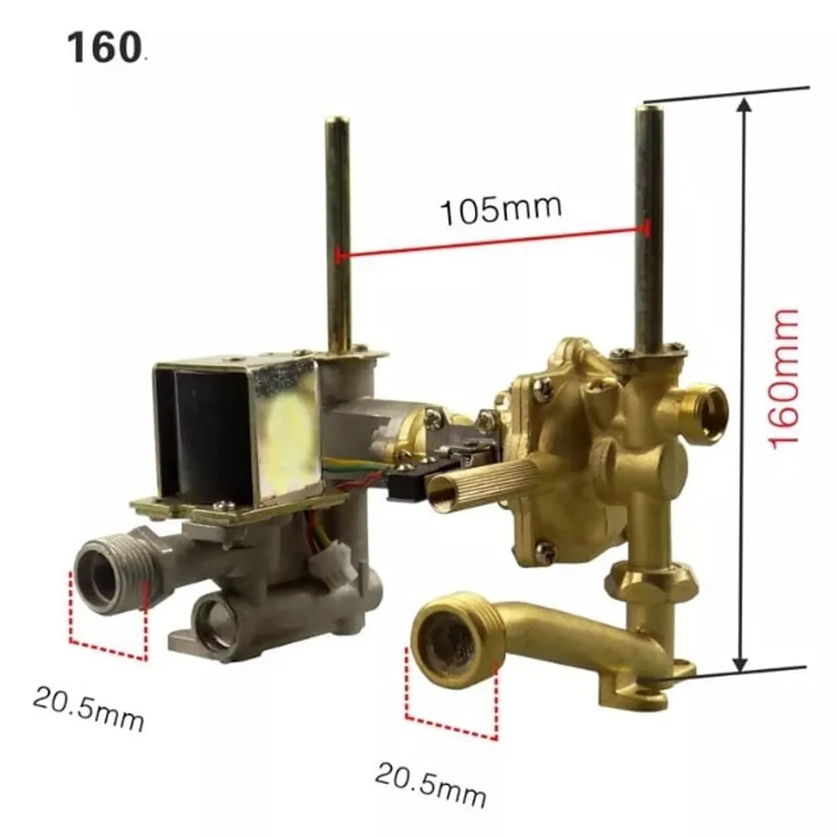 KUANGYE - Equipo Multiválvulas Gas-agua Para Calefont Splendid Mademsa