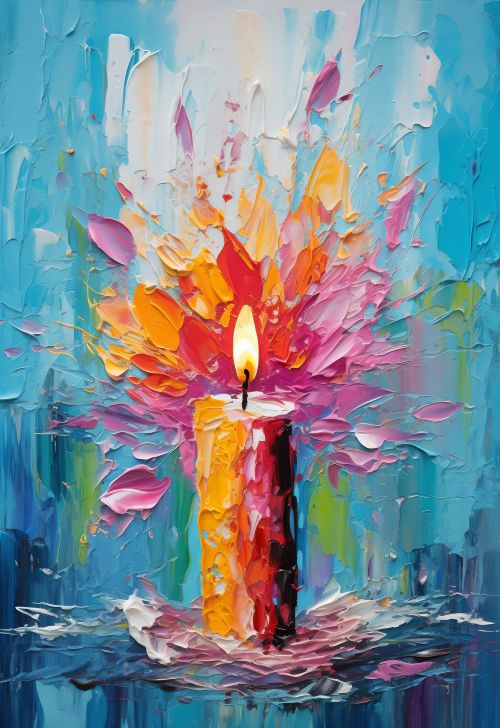 Cuadro Canvas Imagen Vela en lienzo 85x55 cm