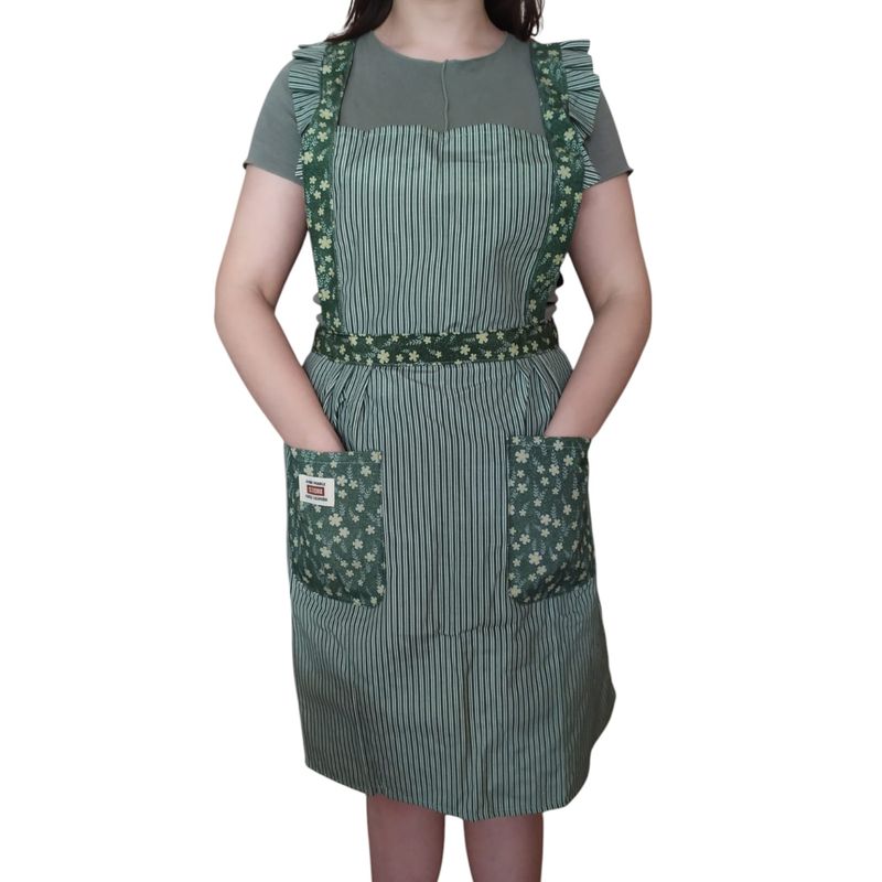 GENERICO - Pechera Delantal De Cocina Para Mujer Diseño Clásico verde