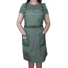 GENERICO - Pechera Delantal De Cocina Para Mujer Diseño Clásico verde