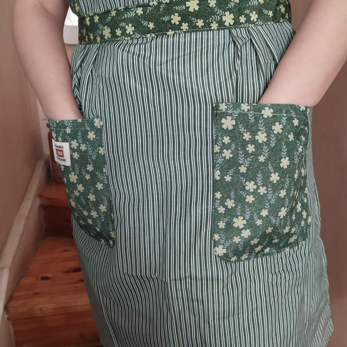 GENERICO - Pechera Delantal De Cocina Para Mujer Diseño Clásico verde