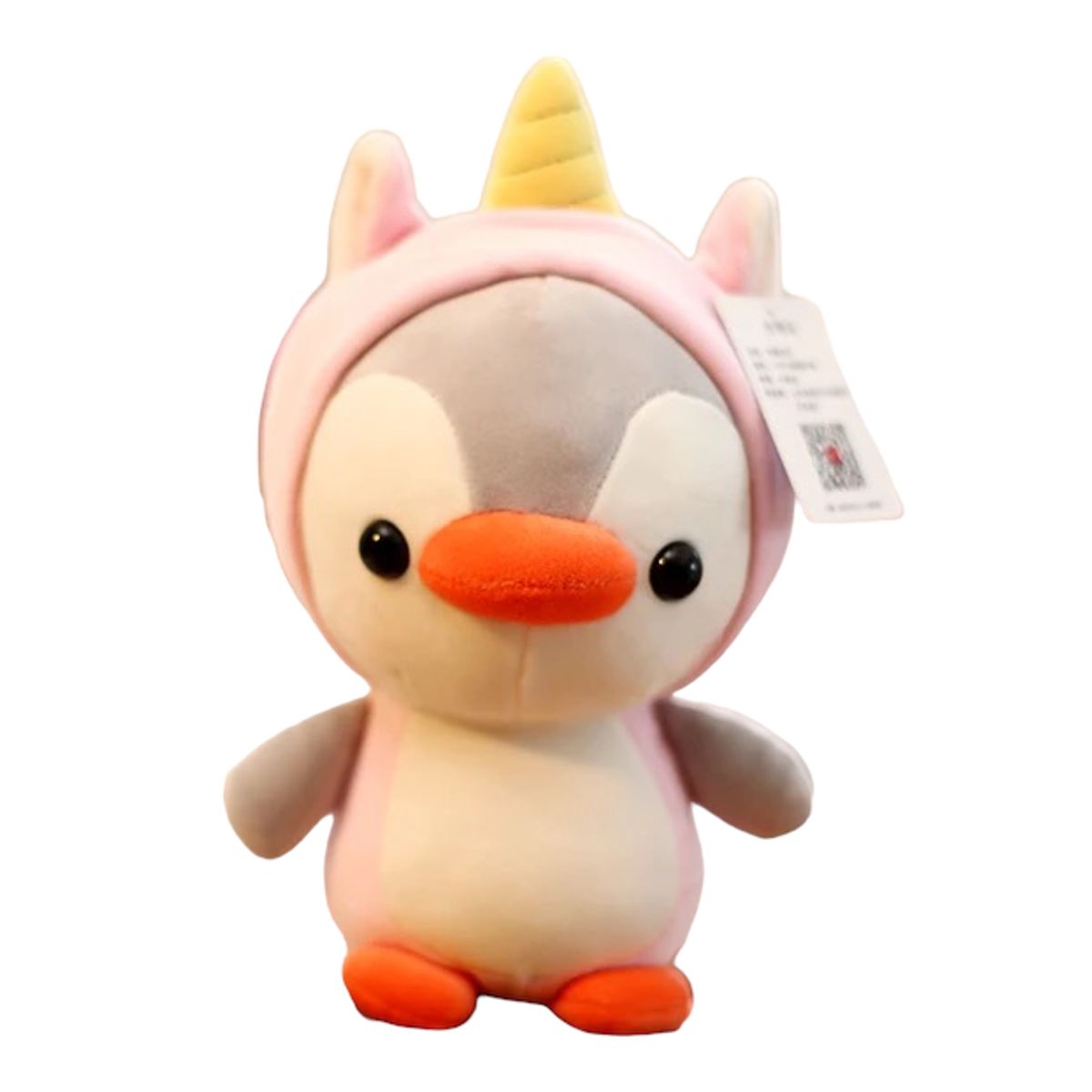 GENERICO - Peluche Pingüino Con Disfraz de Unicornio Rosado Kawaii