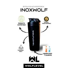 WOLFLEVEL - Shaker acero inoxidable