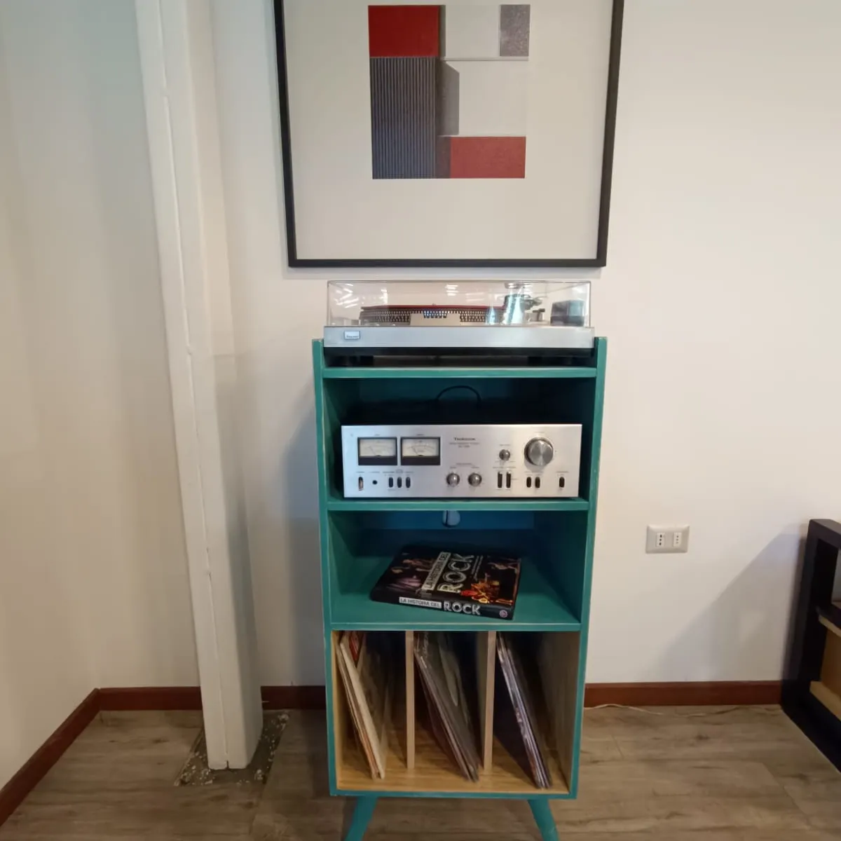 GENERICO - Rack para vinilos 60 x 45 x 110 cm