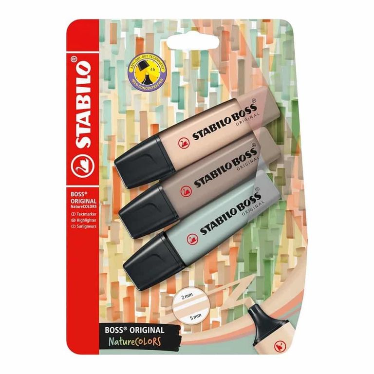 Set de 3 Destacadores Boss Original Nature Colors