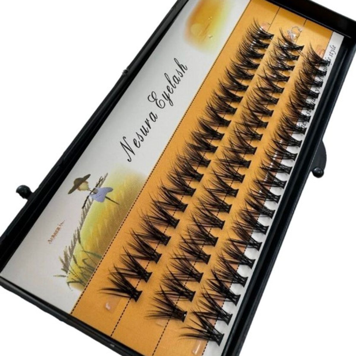 GENERICO - 30DD-007-12mm Pestañas En Racimo Nesura Efcto Rimel