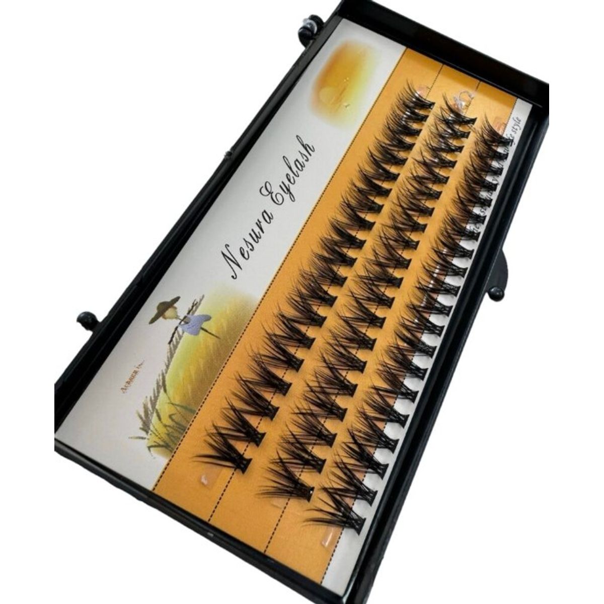 GENERICO - 30DD-007-12mm Pestañas En Racimo Nesura Efcto Rimel