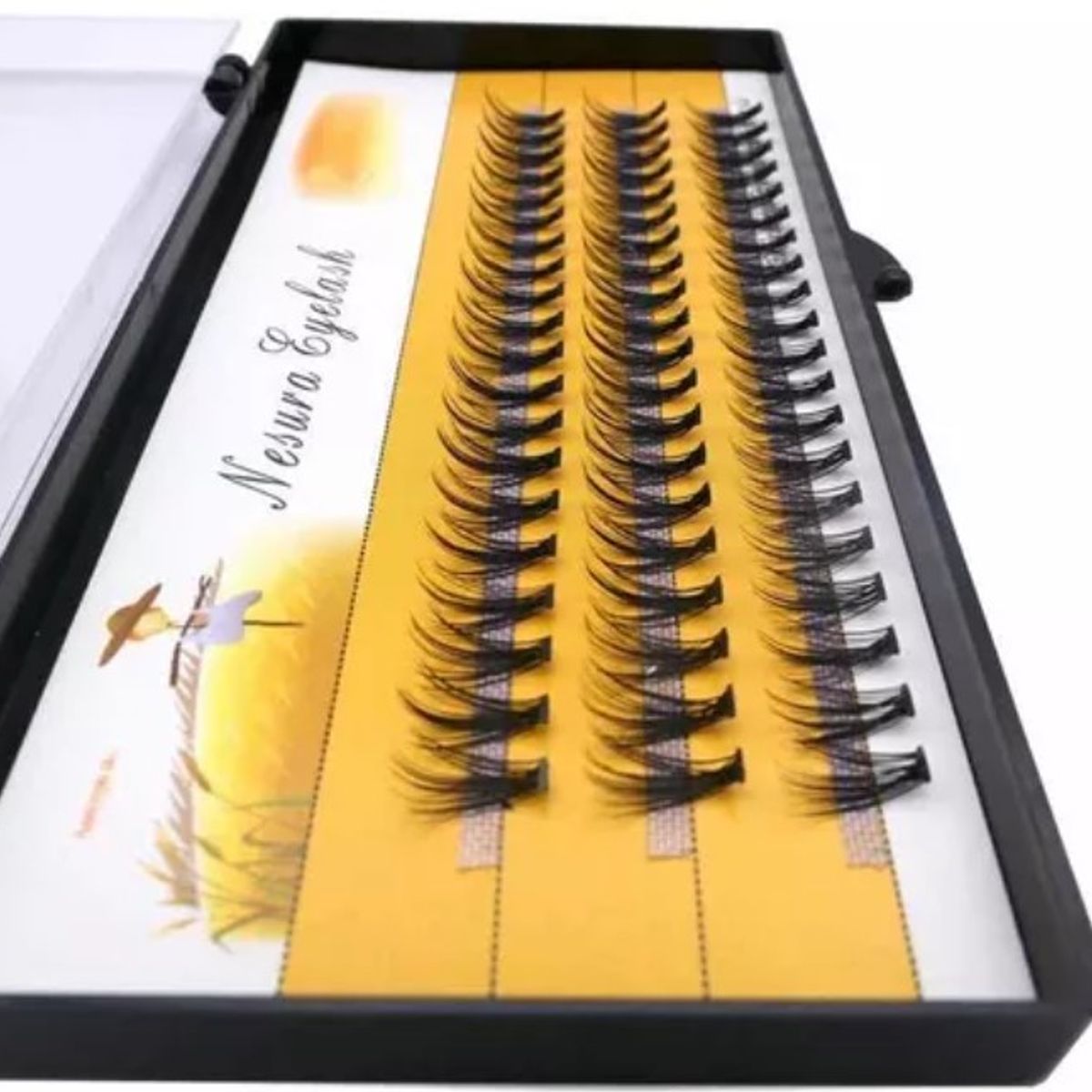 GENERICO - 30DD-007-12mm Pestañas En Racimo Nesura Efcto Rimel