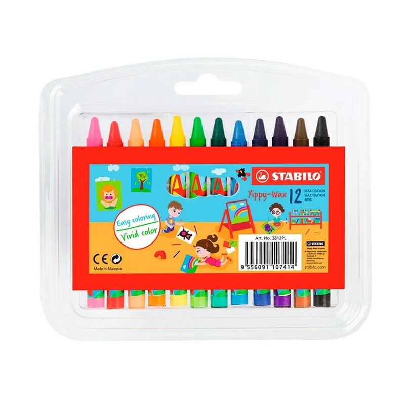 STABILO - Set de 12 Crayones de Cera Stabilo Yippy-Wax