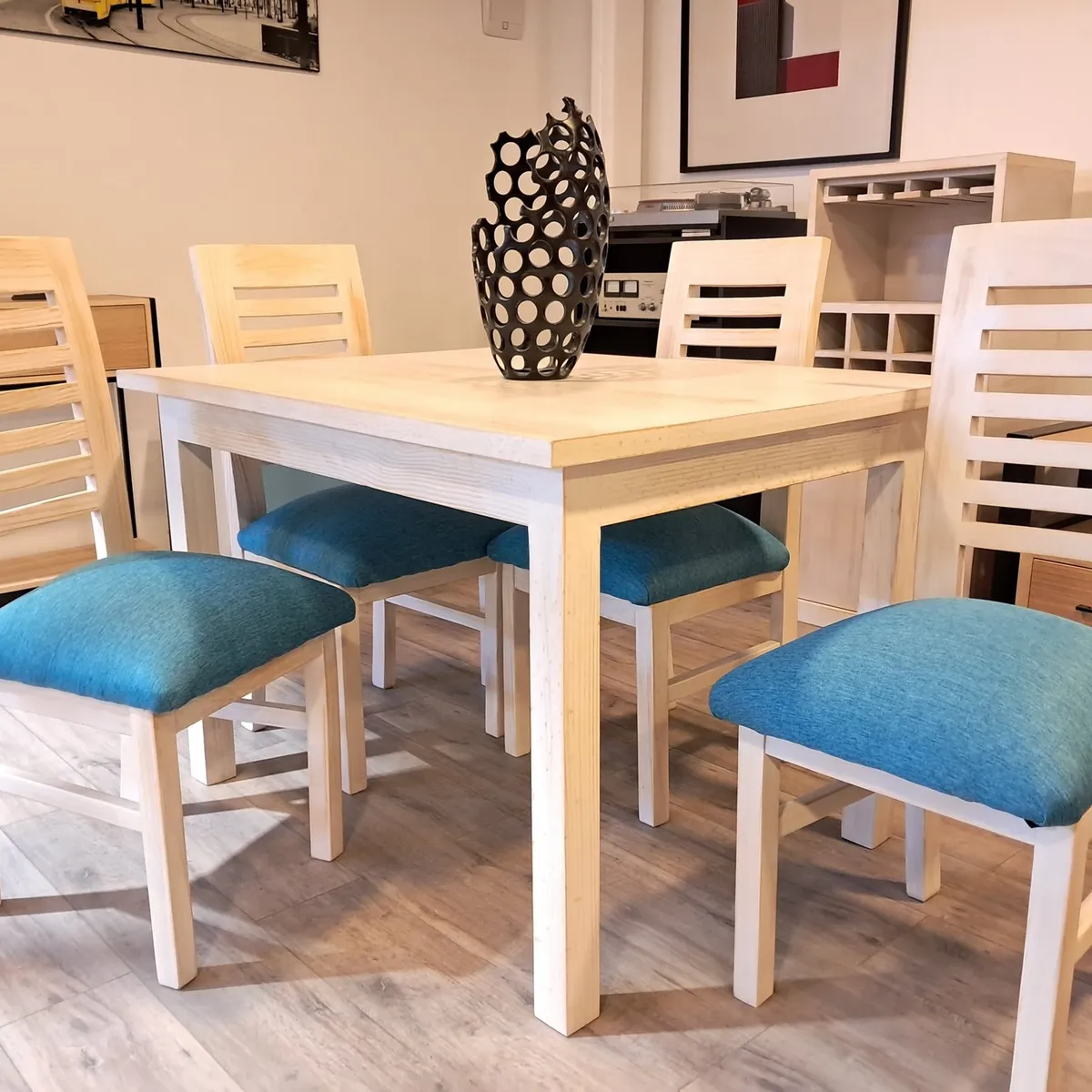 GENERICO - Comedor 4 sillas 120 x 90 cm