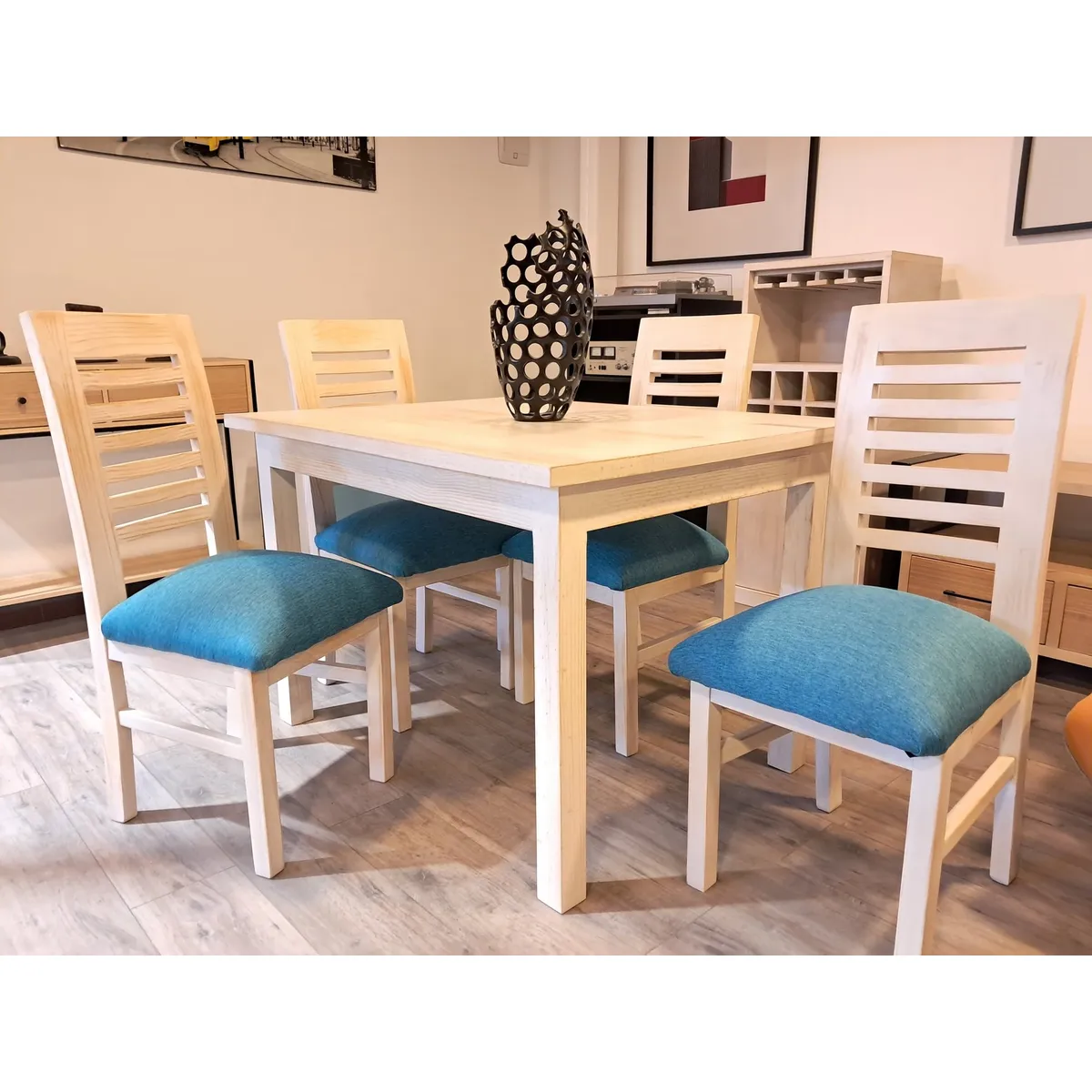 GENERICO - Comedor 4 sillas 120 x 90 cm