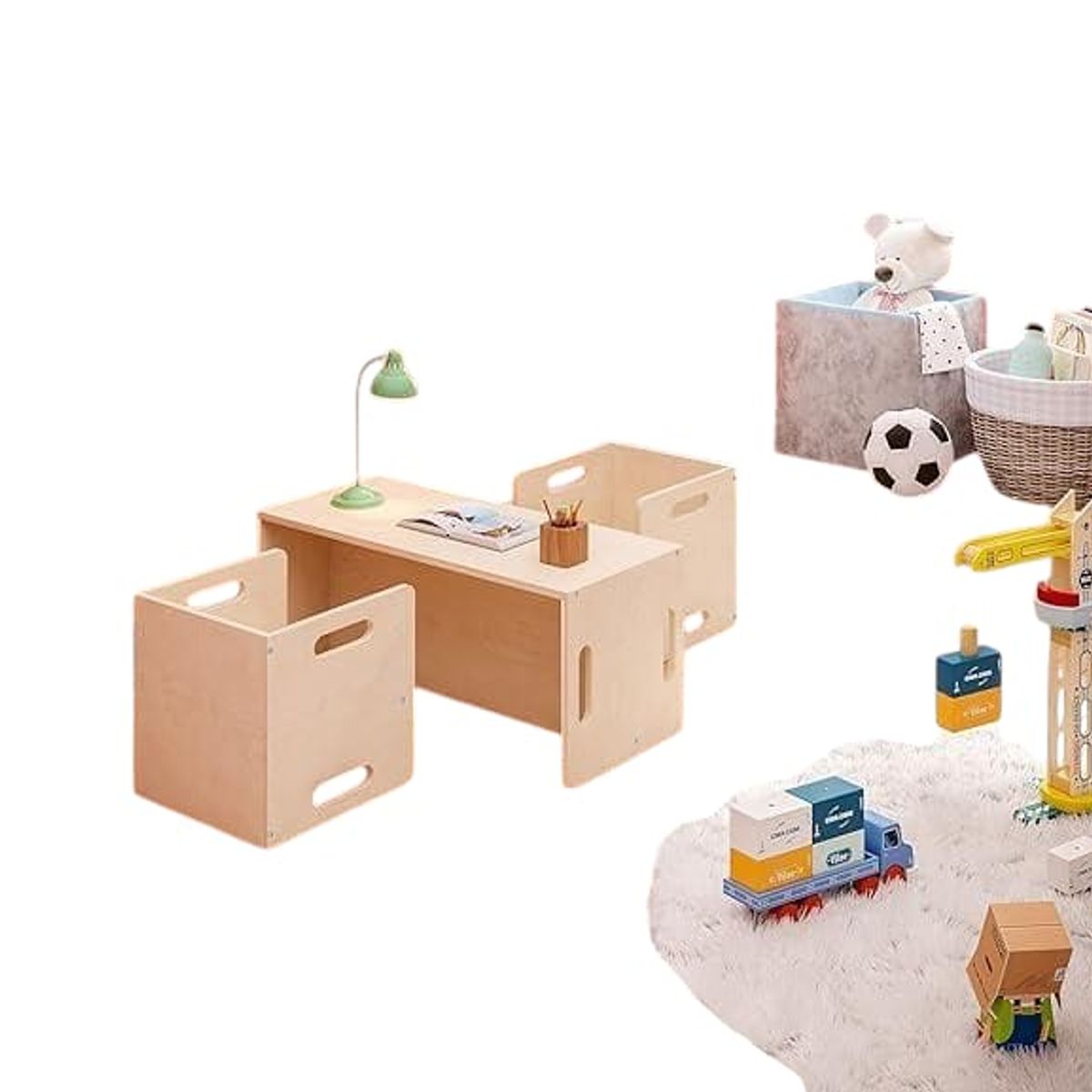 GENERICO - Mesa Escritorio + 2 Sillas Montessori