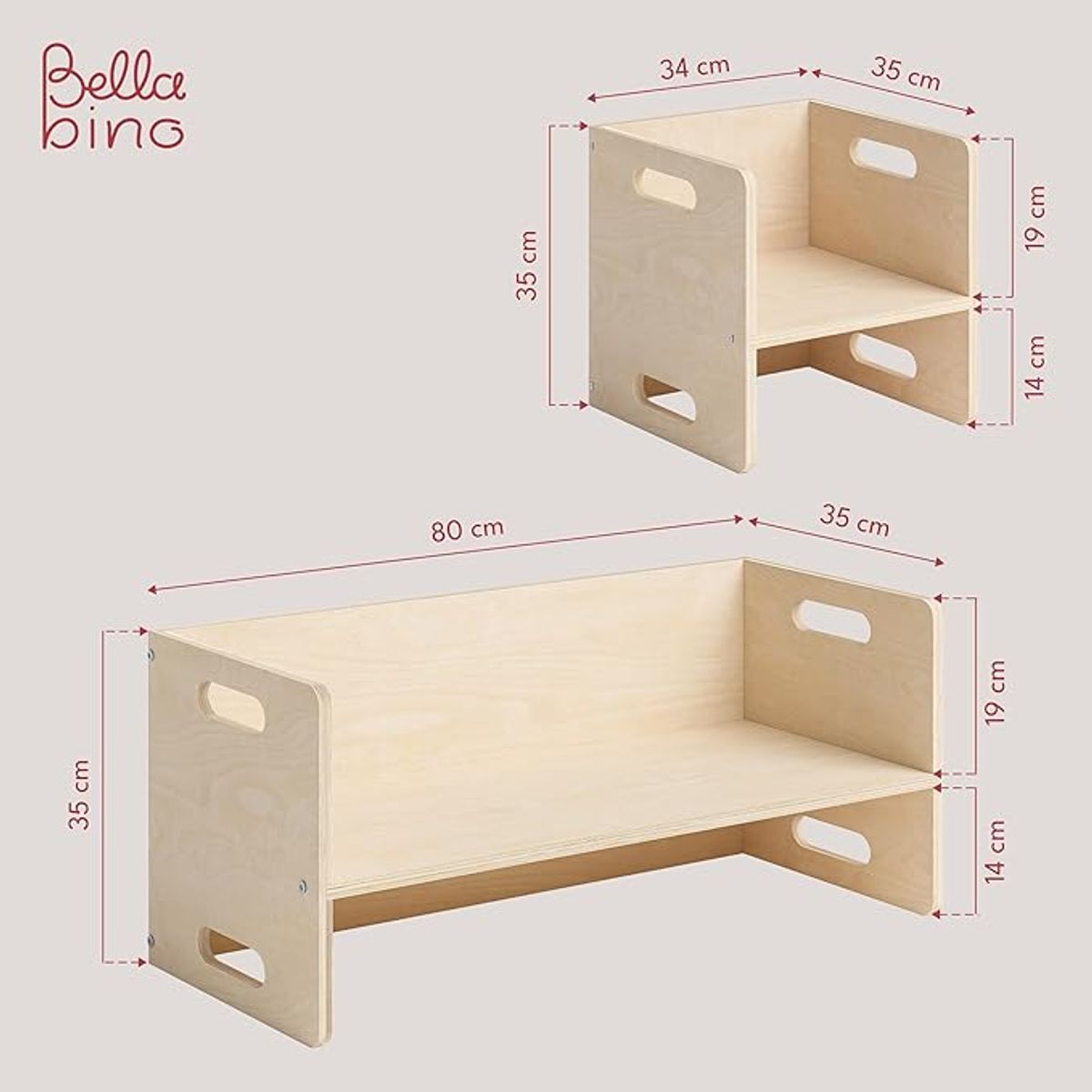 GENERICO - Mesa Escritorio + 2 Sillas Montessori