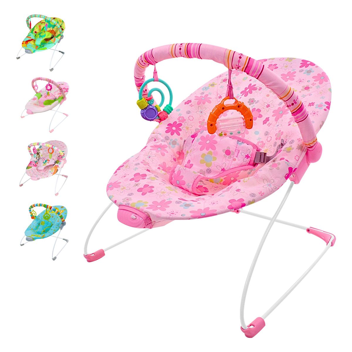 LITTLE MONKEY - Bouncer Silla Mecedora Vibradora Bebe PortableJuguetes Verde